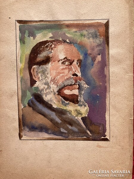 Bearded man--watercolor