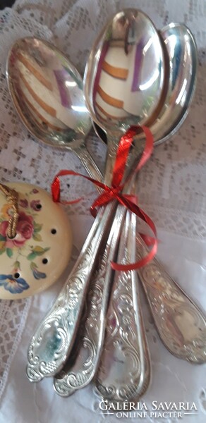 6 silver-plated old spoons