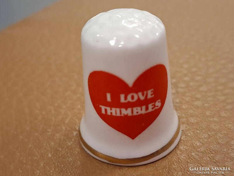 I love thimbles angol porcelán gyűszű
