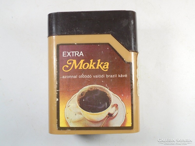 Old retro coffee coffee plastic box - extra mocha bev. Zamat coffee and biscuit factory - approx. 1970s
