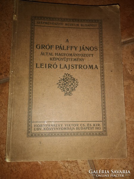 The list of the picture collection handed down by Count János Pálffy