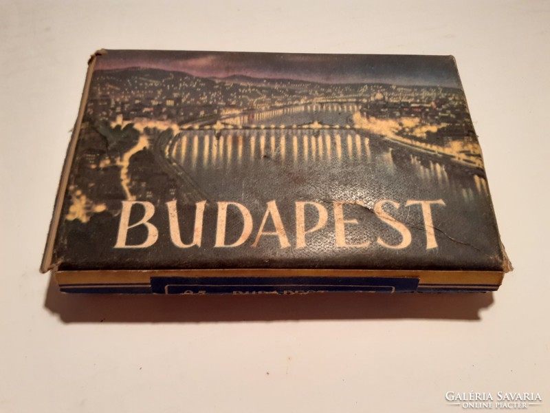 Régi dohányos doboz Budapest cigis dohányáru csomagolás cigarettás papírdoboz