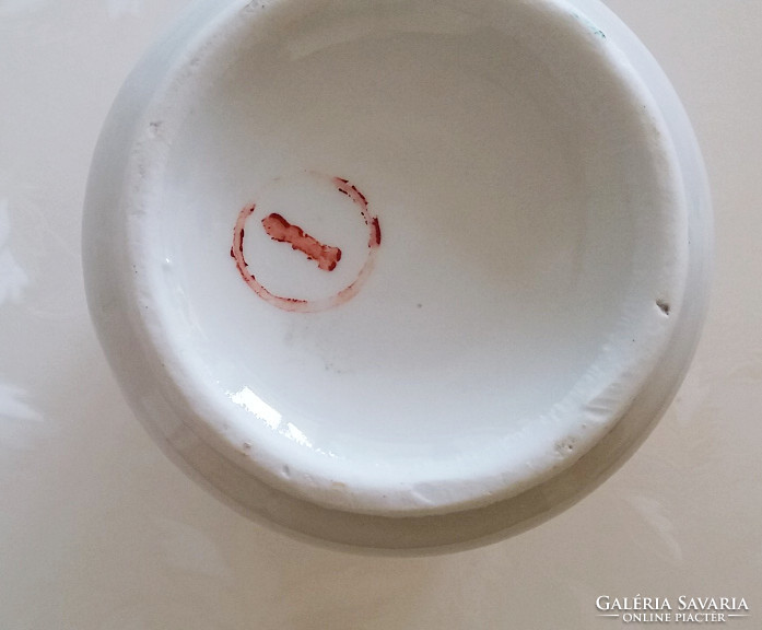 Old zsolnay porcelain cup with vintage rose mug