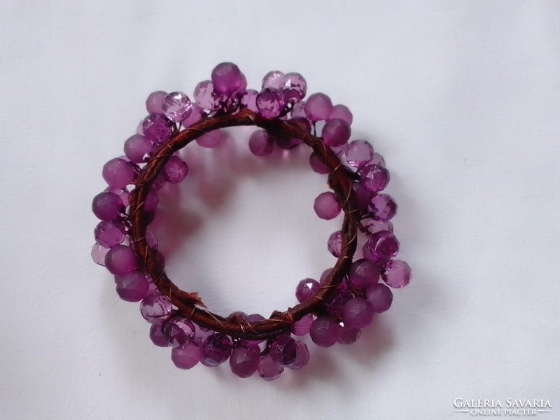 Amethyst crystal color acrylic polished beads berry wreath ornament decoration festive door decoration