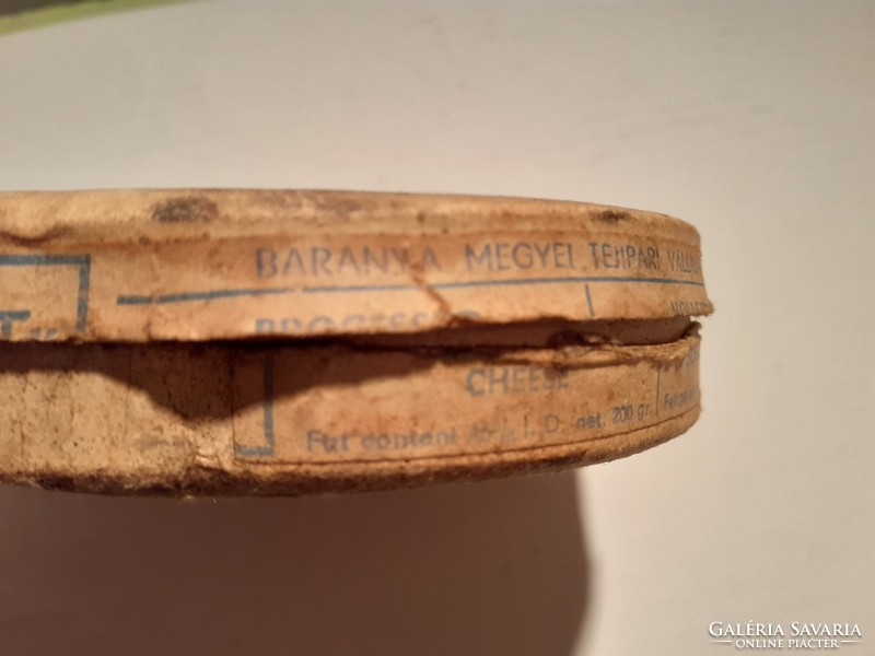 Retro sajtos doboz Pécsi Tejüzem régi papírcsomagolás papírdoboz