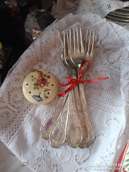 6 silver-plated old forks
