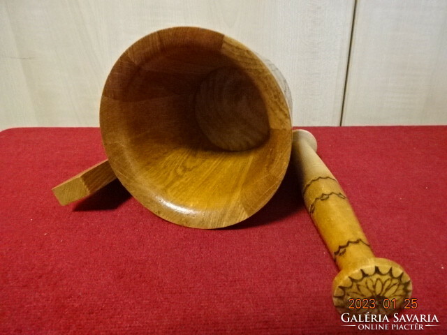 Russian wooden spice mortar, made in Russia, top diameter, diameter 11 cm. He has! Jokai.