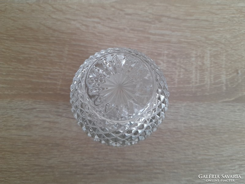800-As silver-rimmed crystal ball toothpick holder