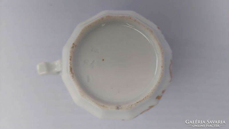 Antik porcelán csésze 1849 Thun Klösterle ZUM NAMENSFEST felirattal