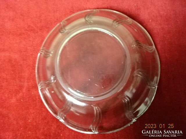 Green glass bowl, diameter 21.5 cm. He has! Jokai.
