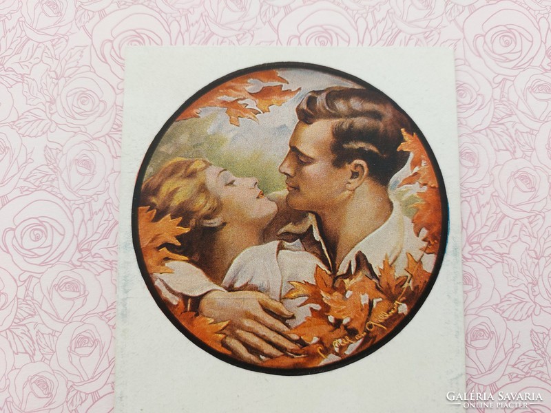 Old postcard romantic postcard