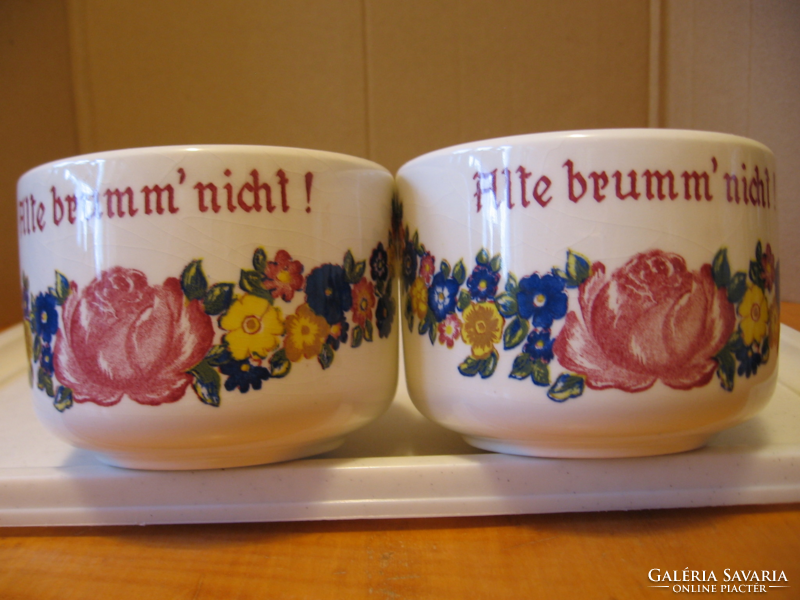 2 db egyben  rózsás leveses, műzlis, teás csésze , koma bögre Schramberg SMF Alte Brumm nicht