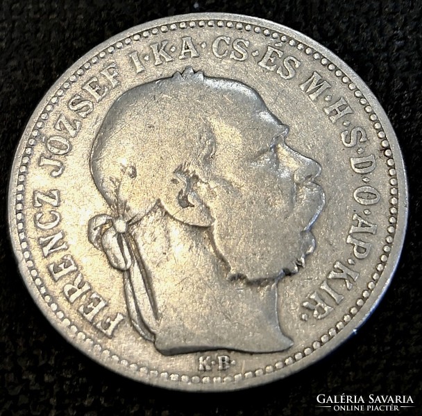 N/009 - 1893-as ezüst Ferenc József 1 koronás