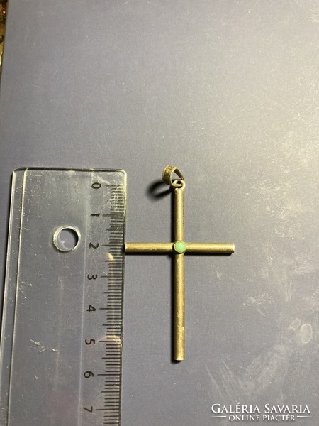 Silver antique cross pendant
