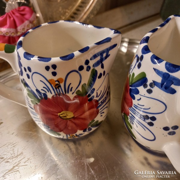 2 hand-painted ceramic spouts