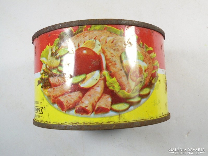 Retro globus canned food can - lentil meat - made for foreign export