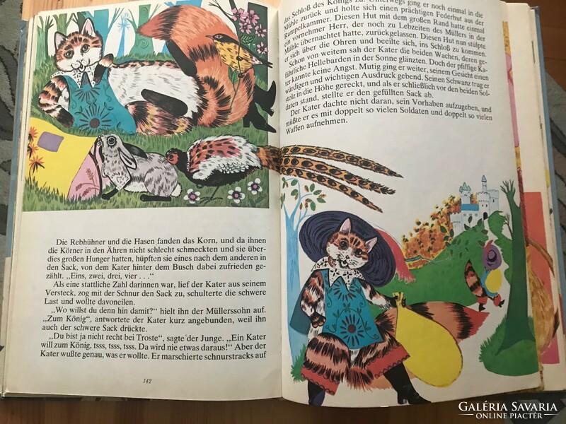 Nagymama meséi. Nagyon szép színes képekkel,német nyelvű mesekönyv. 1977.