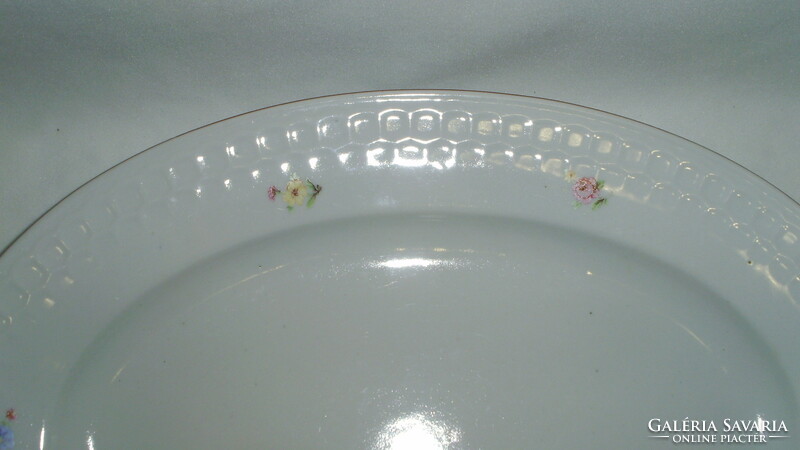 Old Zsolnay, a patty dish with small flowers and convex decoration