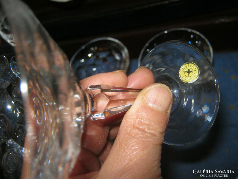 Josephinenhütte vintage 6 crystal champagne glass