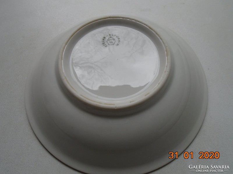 1920 Wehinger horn fruit pattern, eosin bowl