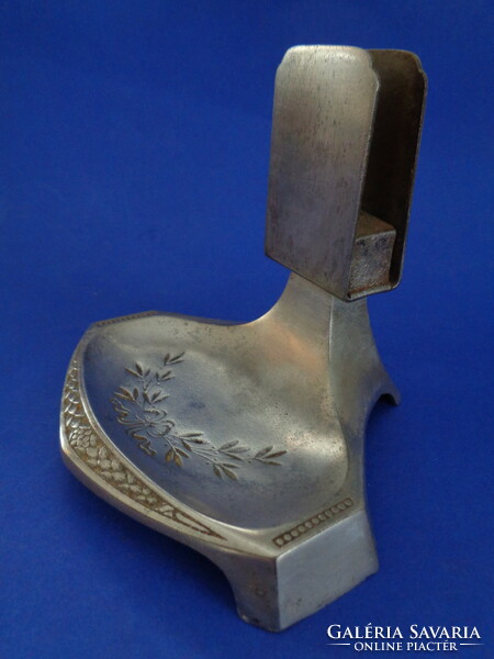 Art Nouveau match holder with ashtray