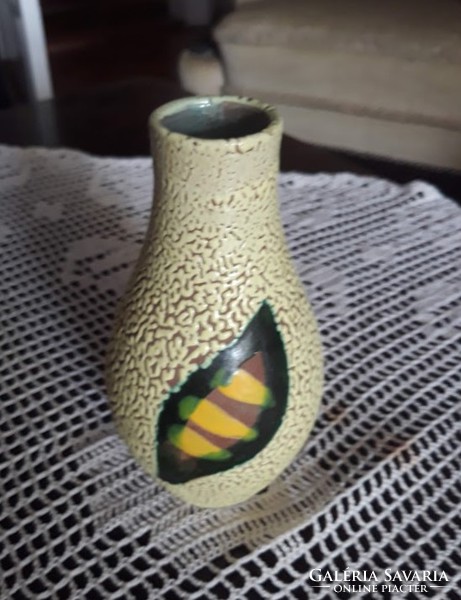 Retro vase, Hungarian handicraft ceramics