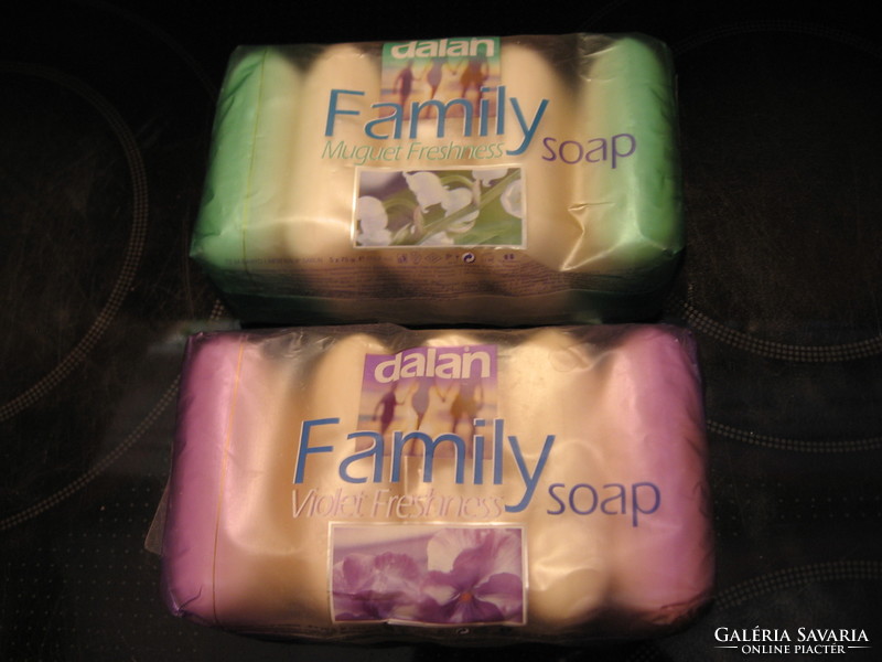 Pack of 2 X 5 pieces dalan family Turkish soap with lily of the valley, violet