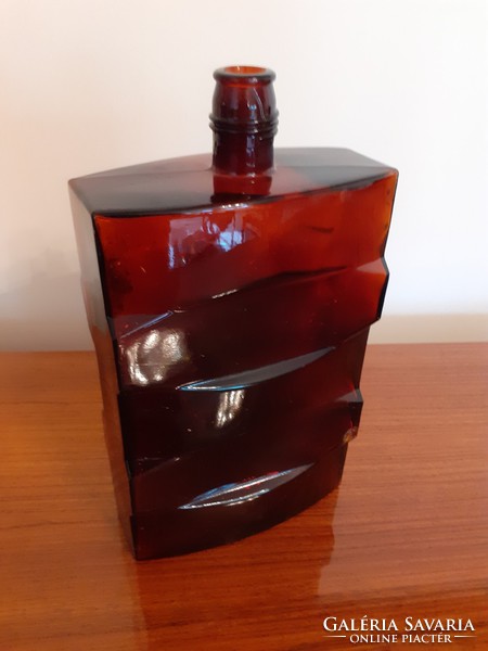 Art deco nagy 23 cm es Baeder Illatszergyár R.T. üveg régi illatszeres palack