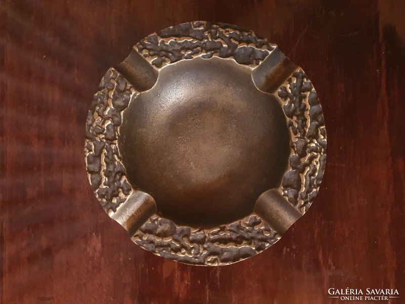 Cast bronze ash bowl 60 dkg, ashtray, ashtray, 14 cm