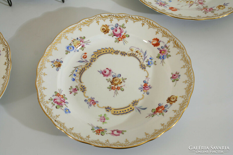 5pcs fischer Emil Meissen pattern plate d=25 turn of the century antique set tableware flat plate bowl