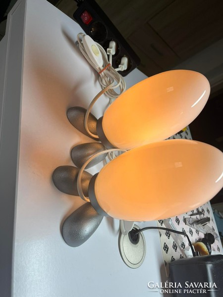 Retro egg-shaped Ikea lamp in a pair! Rare!