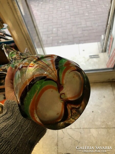 Muránói üveg váza, kancsó, 32 cm-es magasságú, hibátlan.
