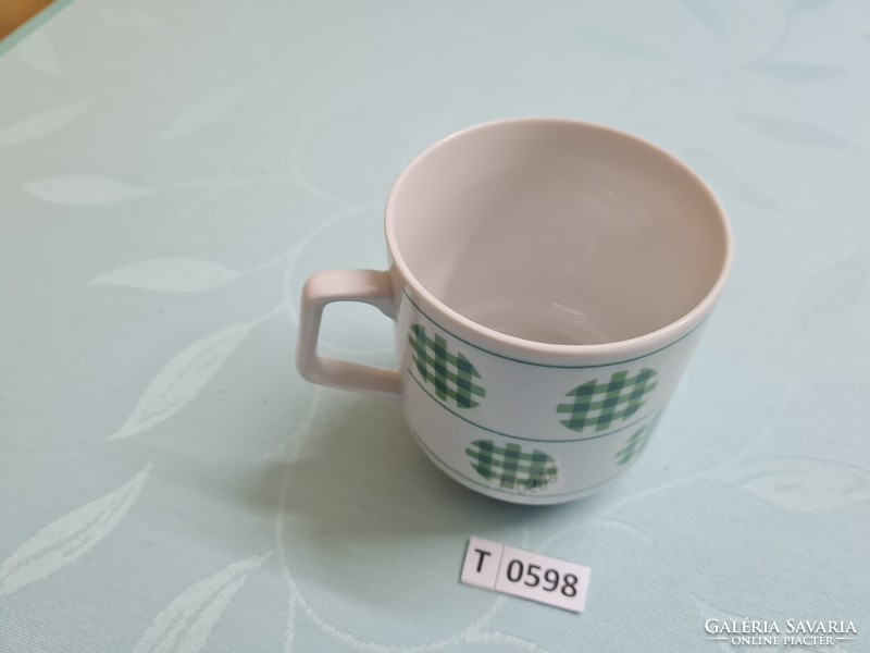 T0598 dubi Czechoslovak green cube pattern mug