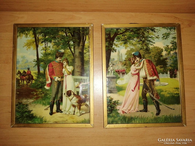 The entry of Rákóczi, color print, 2 pictures, in a glazed frame, 19.5*25.5 cm