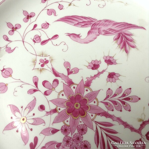 1928 Meissen xl large hand painted phoenix oriental oriental porcelain plate German design catalog