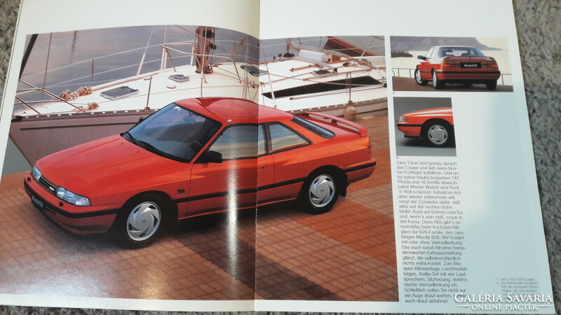 Mazda 626 model, brochure, catalog, retro advertisement, old timer, Japan car,