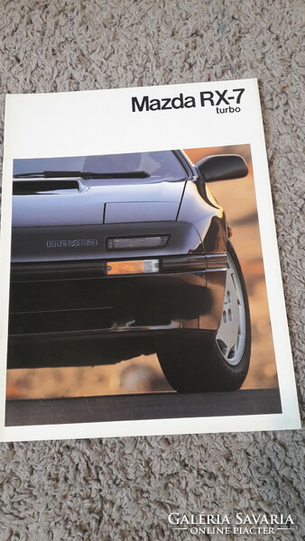 Mazda rx-7 turbo // model, brochure, catalog, retro advertisement, old timer, japan car,