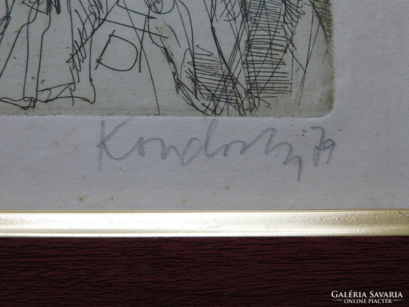 Lajos Kondor (1926-2006): etchings, Nuremberg I.-II.1979. Graphics