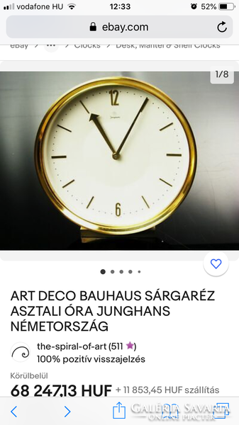 M049 junghans art deco table clock
