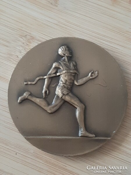 Liberation running race Komárom - Komárno 1978 bronze plaque