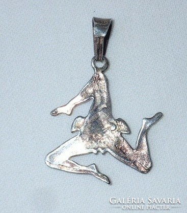 Silver versace art designe pendant with traces of former gilding!