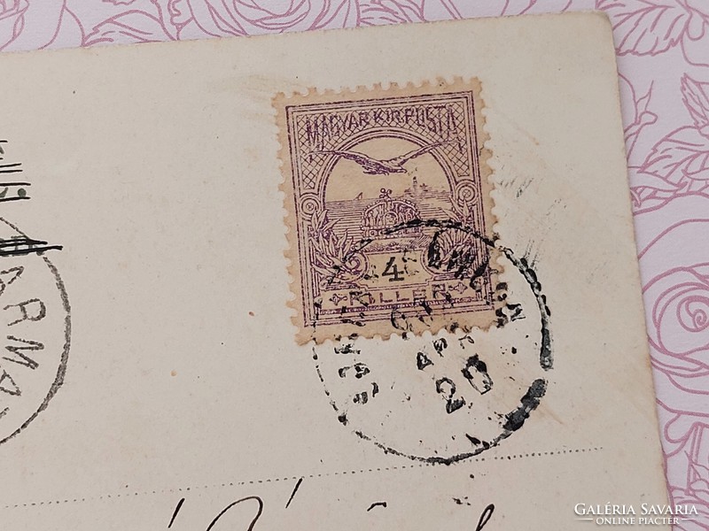 Régi képeslap 1900 levelezőlap tópart tájkép