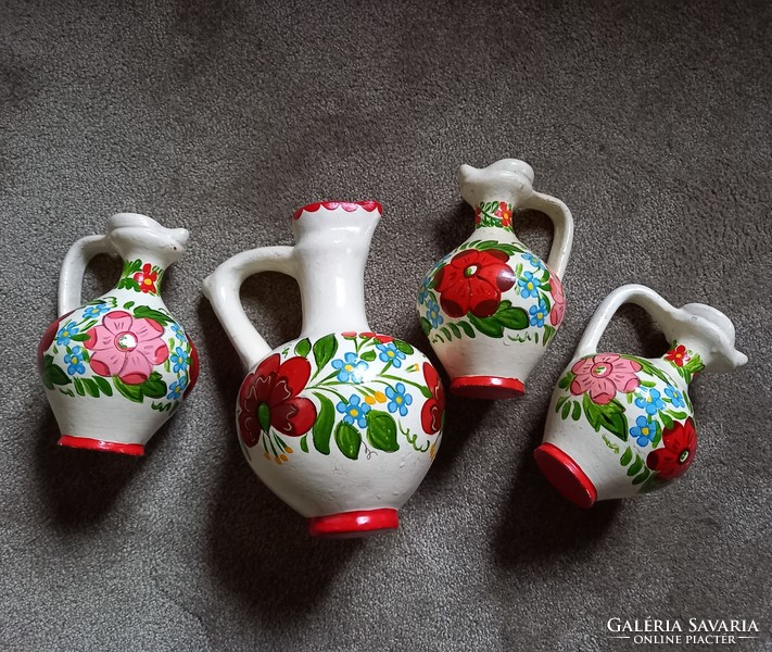 Hand painted ceramic jugs