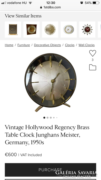 M047 hollywood regency junghans meister electromechanical copper case table design clock works a miracle