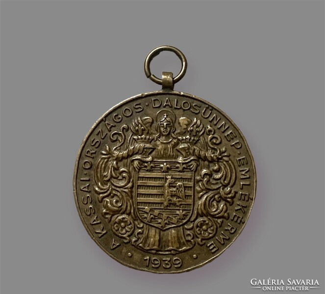 1939. Commemorative medal of the national song festival in Kassa