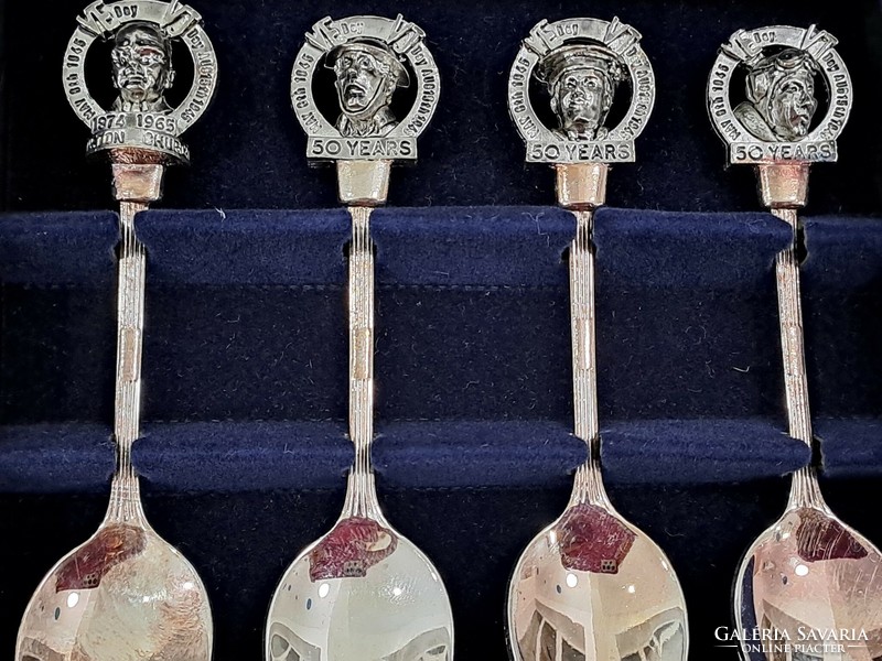 Silver plated spoon collection by jean manson v e day English silver plated spoons