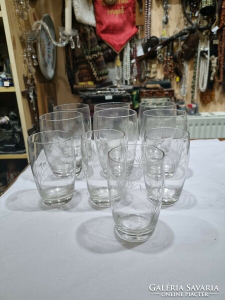 Set of old glass glasses