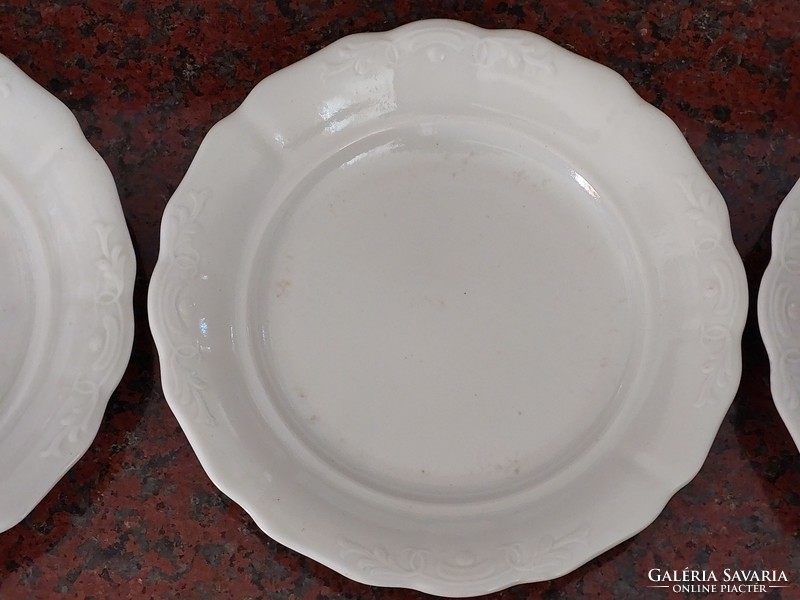 Régi 4 db Drasche porcelán indamintás lapos tányér
