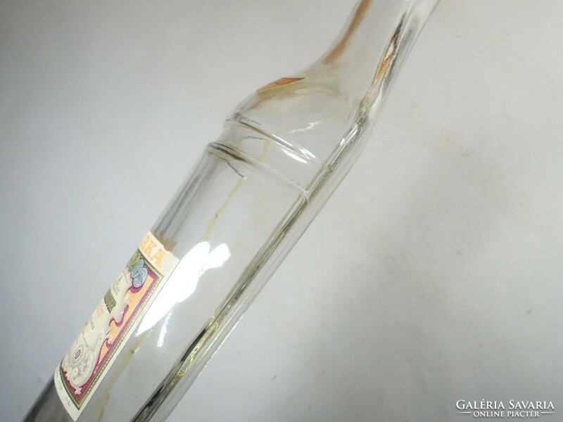 Régi papír címkés üveg palack - Marka Vermouth Budafok - 1970-es évek