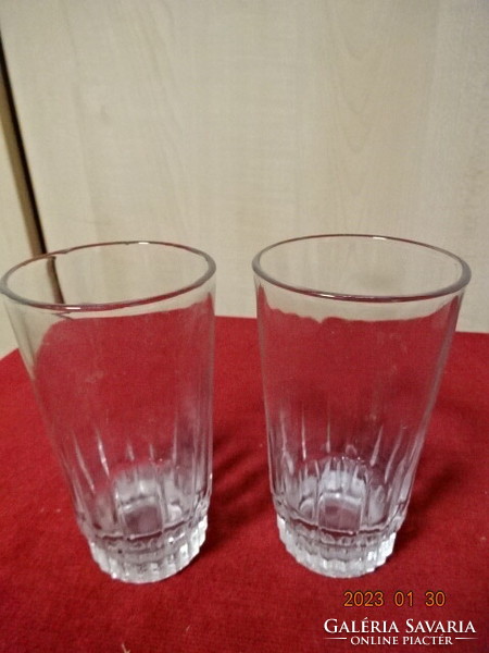 Vastag falú vizes pohár, két darab, magassága 13 cm. Vanneki! Jókai.
